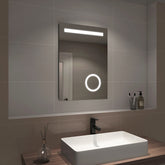 EMKE LM08 LED Illuminated Bathroom Mirror with Demister, Shaver Socket, and 3X Magnifer